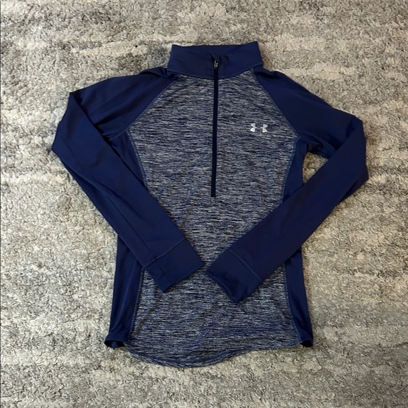 Under Armour Women's Heathered Navy Long Sleeve - Picture 1 of 3